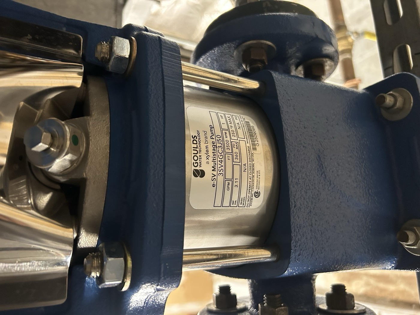 Goulds multistage hydronic pump